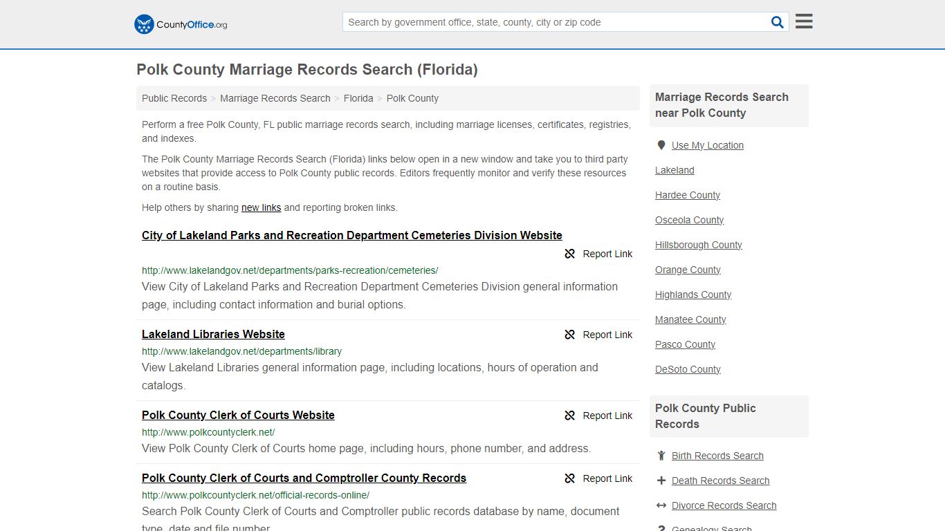 Marriage Records Search - Polk County, FL (Marriage Licenses ...