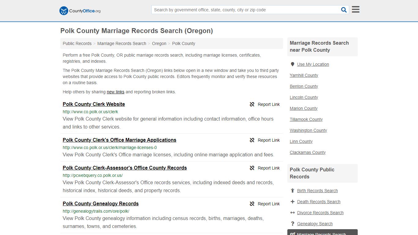 Marriage Records Search - Polk County, OR (Marriage Licenses ...